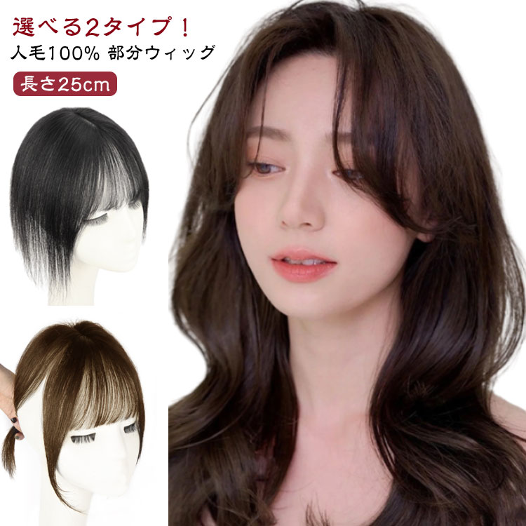 ヘアピース ウィッグ 女性 つむじ ポイントウィッグ 人毛100％ ウィッグ トップ カバー 部分ウィッグ 薄毛隠し 頭頂部 カツラ トップ 前