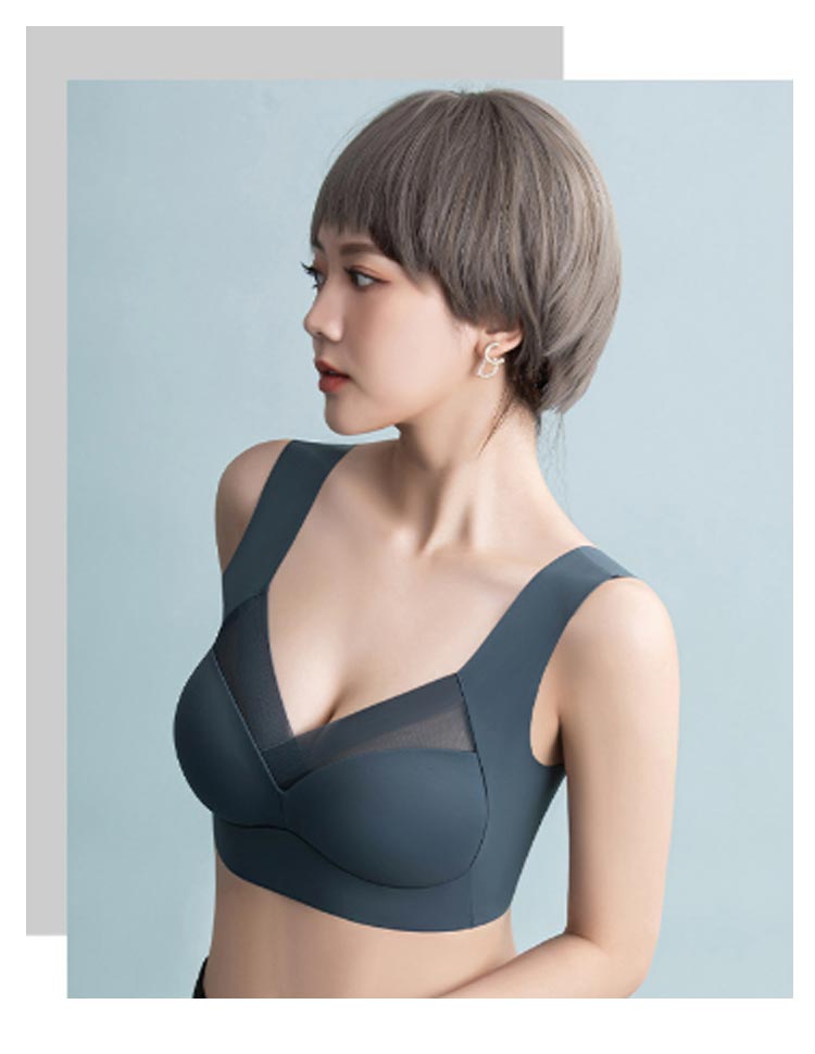 新品未使用Yue 小さく見せるブラ　G75 ニッセン ブラジャー F70 - K75 胸を小さく見せる 大花レース