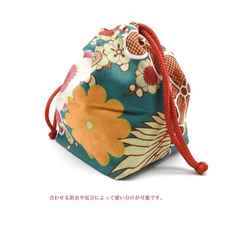 送料無料 巾着袋 フラワー 巾着 和柄 和装 古典 レディース 夏 送料無料 巾着袋 フラワー 巾着 和柄 和装 古典 レディース 夏
