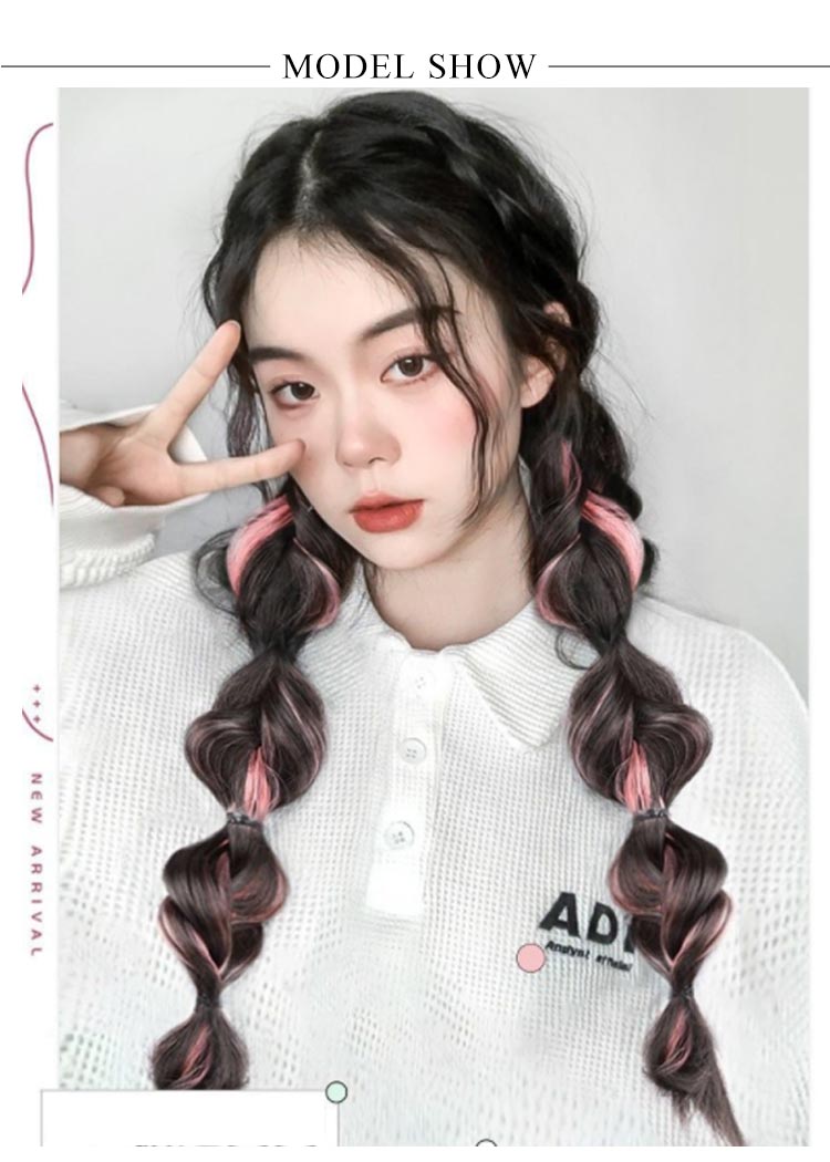 メッシュ ツインテール ウィッグ エクステ ポイントウィッグ 2点セット