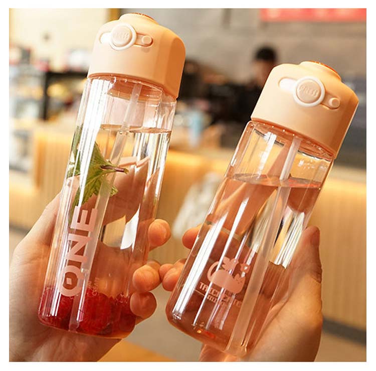 水筒 安全ロック付き 550ml 450ml ウォーターボトル ストロー
