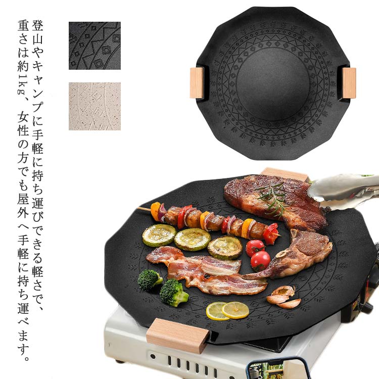 早い者勝ち‼️ グリドル 重量級 焼き目を付けてステーキを焼きましょう 鉄鋳物 直径35CM グリドル 鉄板 丸型 韓国 グリル グリルパン ステーキ 焼肉