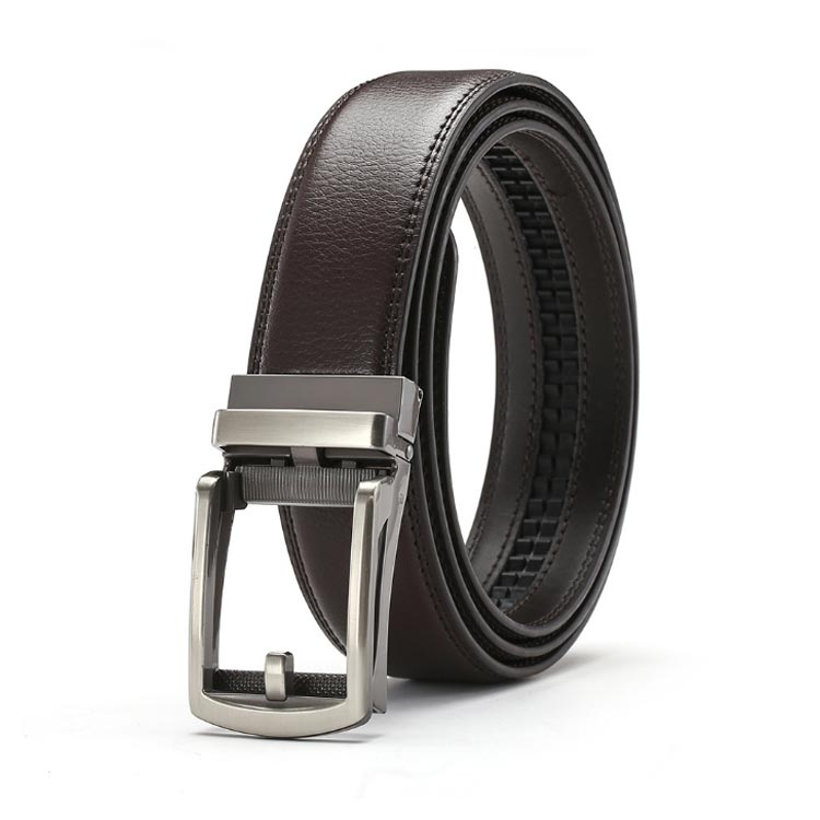 ベルト メンズ 本革 オートロック式 穴なし 無段階 ワンタッチ 穴無し