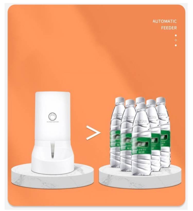 自動給水器+自動給餌器 2点セット 大容量 トレー付 重力式