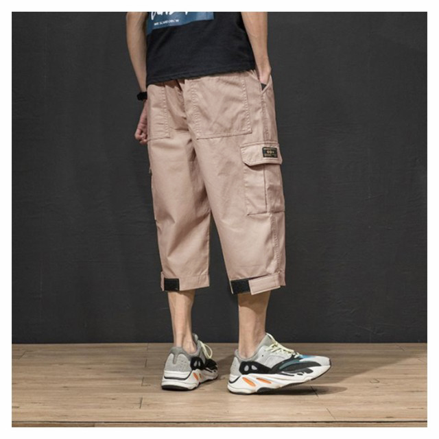 クロップドパンツ メンズ ひざ下 パンツ 夏 7分丈 カーゴパンツ