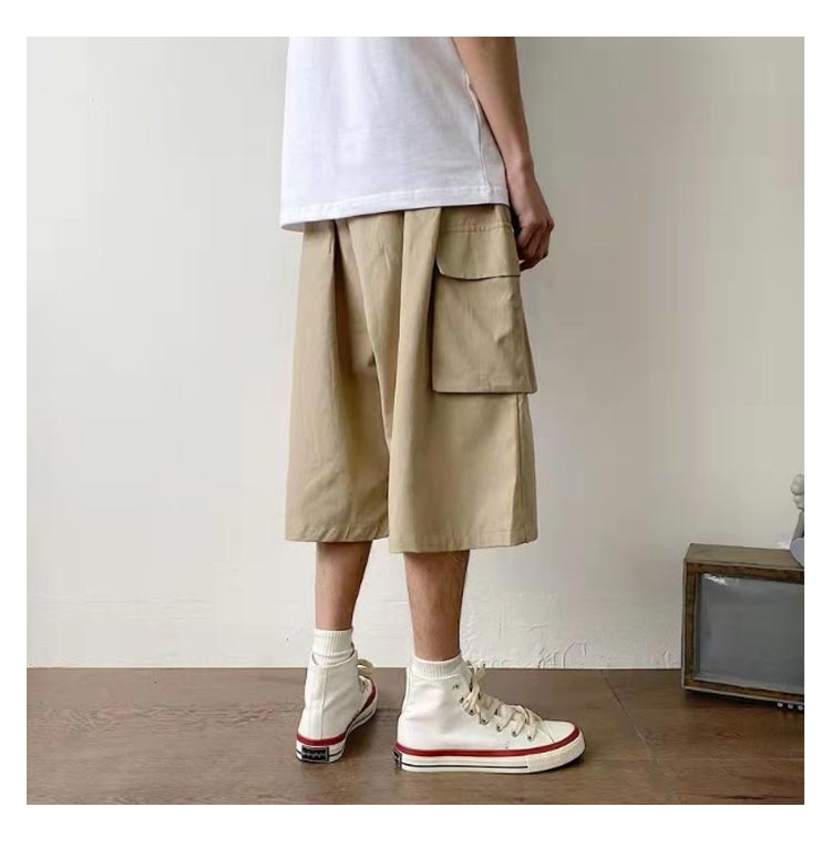 ひざ下 パンツ メンズ 7分丈 ハーフパンツ 七分丈 クロップド